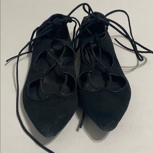 Gap Black Lace Up Flats